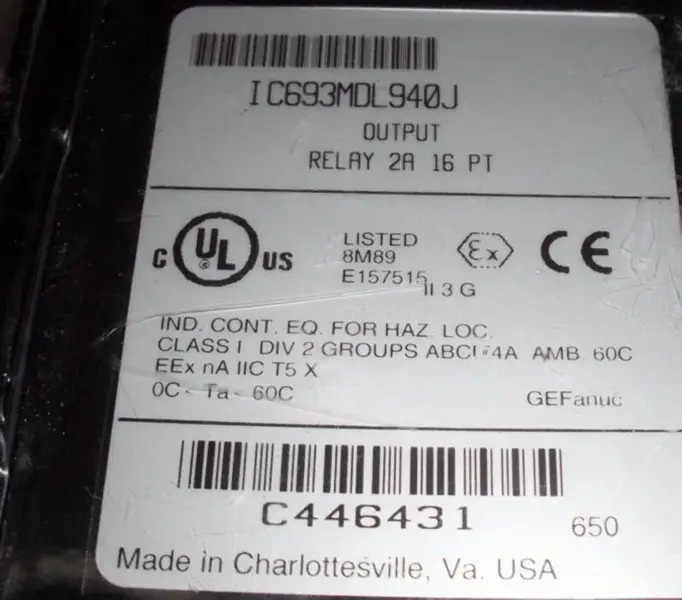 GE Fanuc IC693MDL940J