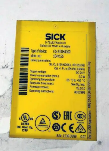 SICK FX3-XTI084002