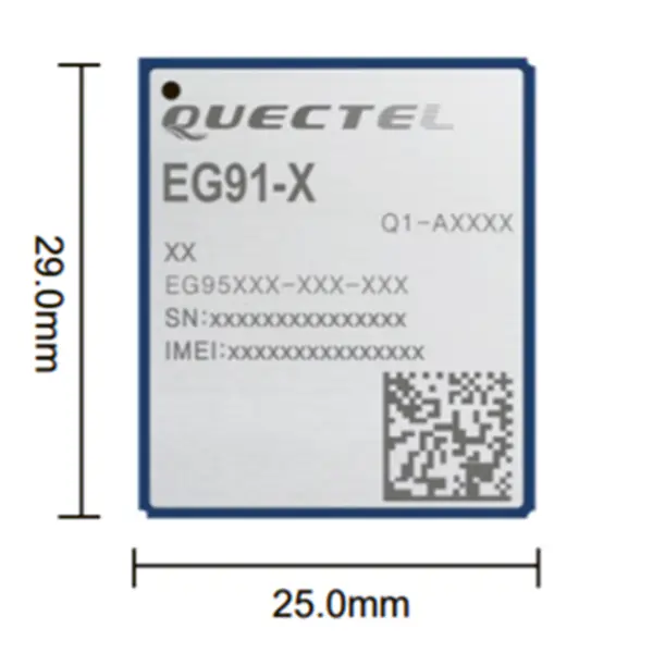 LTE CAT 1 4G IOT MODUL Quectel EG91 EG91VXGA-128-SGNS EG91NAXGA-128-SGNS pro aplikace M2M a IoT
