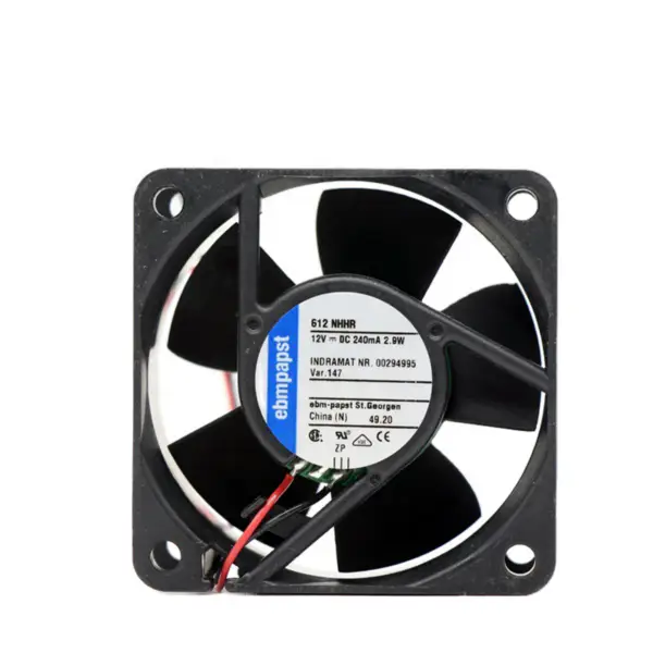 Originální nový chladicí ventilátor Ebmpapst 612NHHR 6025 60 x 60 x 25mm 12VDC 2,9W 0,24A Průtok vzduchu 56 m3/h 6800 ot./min.