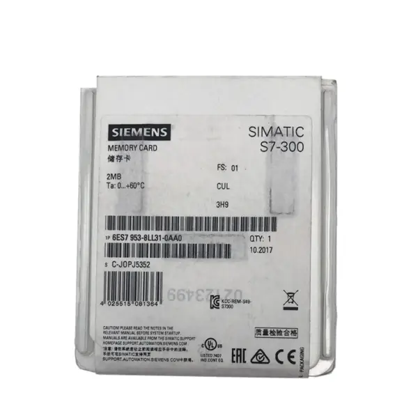 Siemens Simatic S7-300/C7/ET200 Micro Memory Card 6ES7 953-8LL31-0AA0