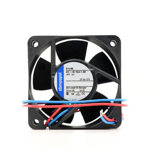 Ebmpapst 614NN 60 x 60 x 25mm 24VDC 1,8W 42m3/h 5100RPM 75mA Chladicí ventilátor s kuličkovým ložiskem Modul pohonu