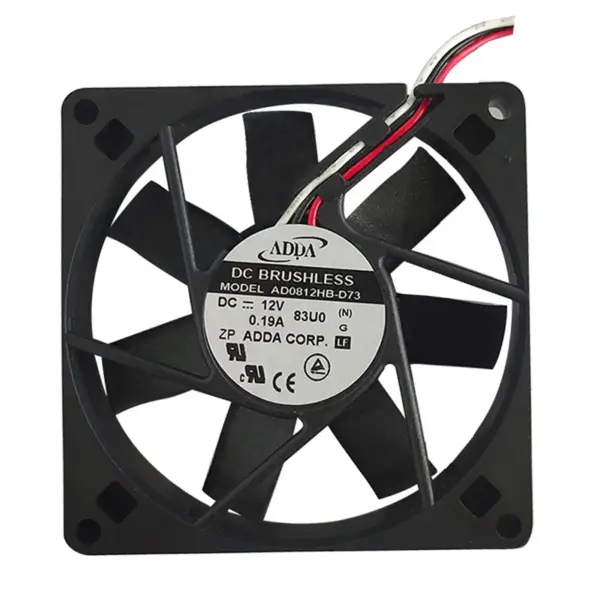 ADDA MODEL AD0812HB-D73 DC 12V 0,19A 8015 Třívodičový chladicí ventilátor