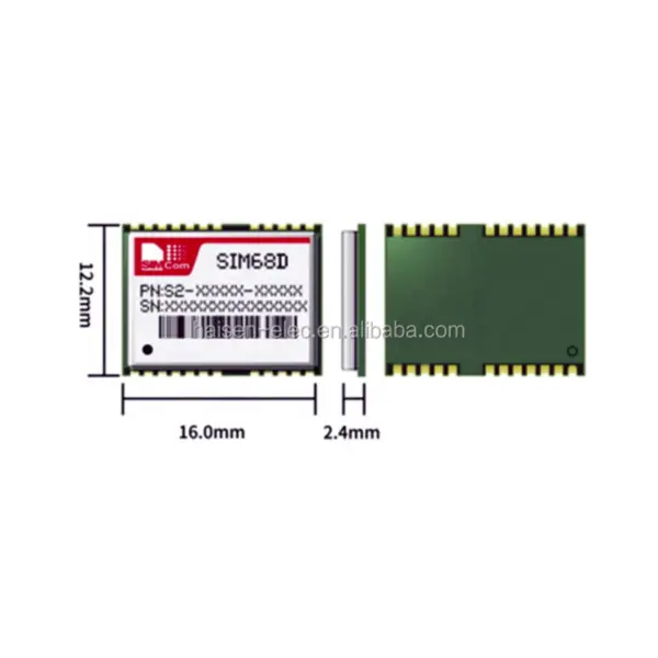 vysoce výkonný a spolehlivý modul GNSS L1 L5 dvoupásmový modul GNSS v modulu LCC typu 2g gsm SIM68D