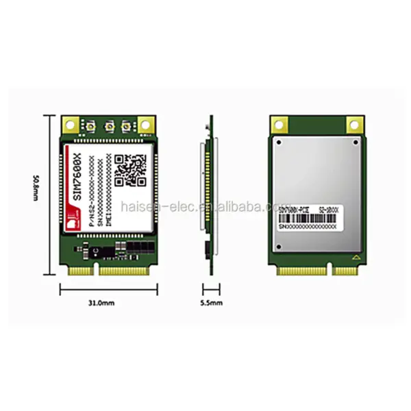 Modul 4G CAT-M&NB-IoT SIM7600E-PCIE LTE CAT1 Mini PCIE adaptér GNSS systémy GSM modul SIM7600G-PCIE