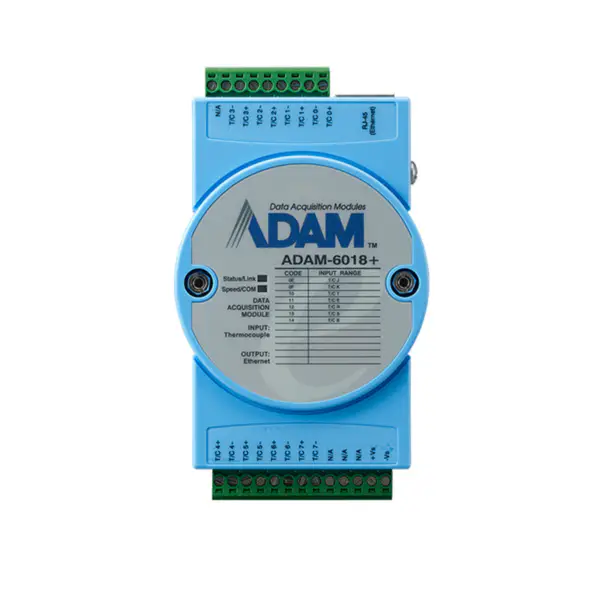 Advantech ADAM-6018+ 8termočlánků IoT Modbus/SNMP/MQTT Ethernet Remote I/O