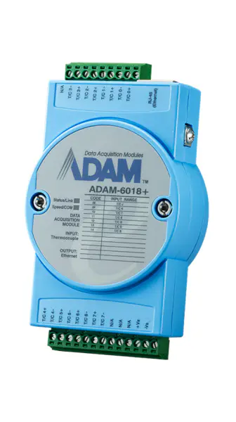 Advantech ADAM-6018+ 8termočlánků IoT Modbus/SNMP/MQTT Ethernet Remote I/O