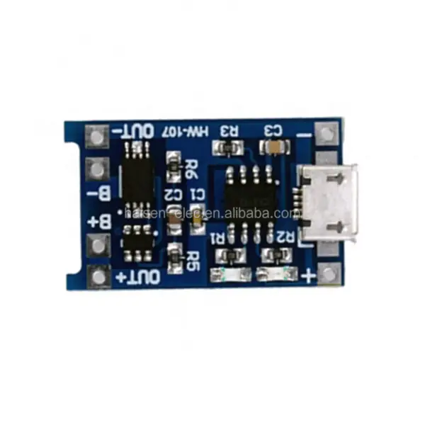 HW-107 TP4056 Nabíjecí deska Micro USB 5V 1A 18650 Lithiová baterie napájecí modul deska s ochranným modulem HW-107