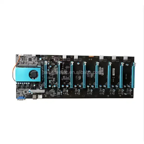 BTC IC6S Základní deska 8 slotů pro grafické karty PCI Express 8 až 16x slotů VGA USB2.0 SATA3.0 1000Mbps LAN Základní deska