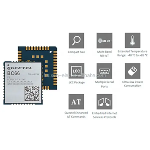 Quectel vícepásmový modul LTE Cat NB1 s ultra nízkou spotřebou energie BC66 Modul LTE LPWA NB-IoT BC66