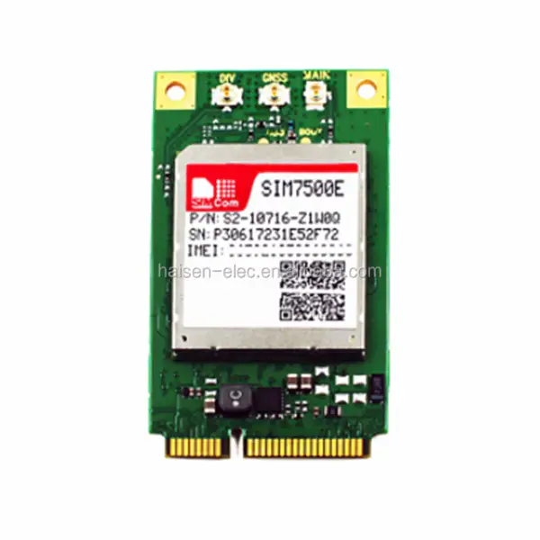 4G LTE Cat 1 modul SIM7500-PCIE řada vícepásmový GSM GPRS EDGE GNSS bezdrátový modul SIM7500A-PCIE SIM7500E-PCIE SIM7500JE-PCIE