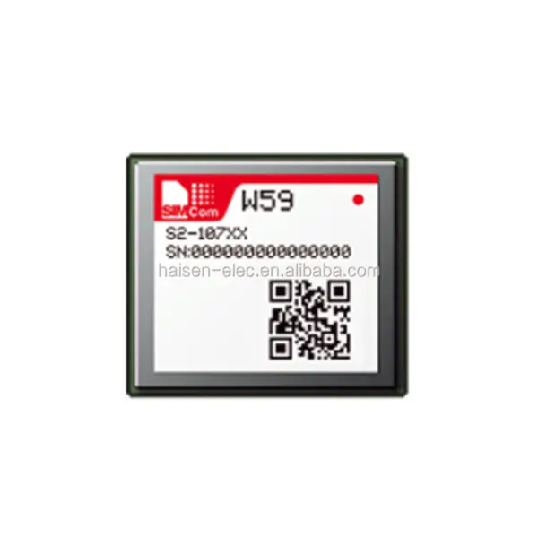 na bázi čipové sady QCA-6574A-3 Ultrakompaktní bezdrátový Wi-Fi a BT modul Simcom W59 v balení LCC Podpora BT 3.0 a BLE 4.2