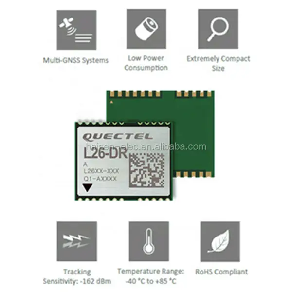 Quectel L26-DR L26DR GNSS modul GPS GLONASS BeiDou Galileo a QZSS signály Podpora DGPS SBAS L26UDR-S89 L26ADR-S89