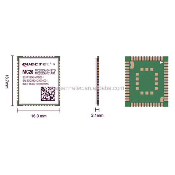 Quectel MC20 LCC GPRS+GPS+BD Modul MC20ECA-04-BLE Otevřený CPU modul MC20E