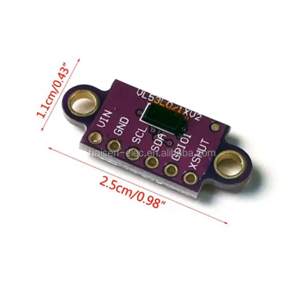 VL53L0X V2 Laserový senzor vzdálenosti ToF Time-of-Flight Breakout 940nm GY-VL53L0X I2C IIC Laserový modul vzdálenosti