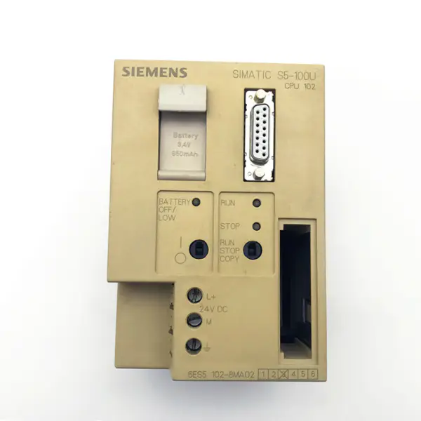 Siemens 6ES5 102-8MA02 SIMATIC S5 CPU 102 Centrální procesorová jednotka pro S5-100U s napájením 24V/9V DC
