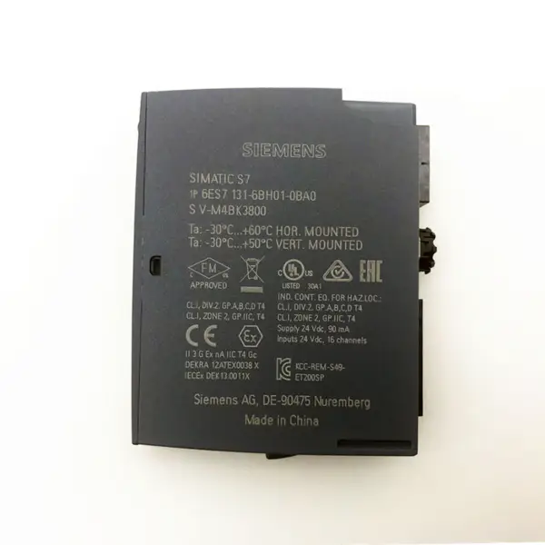 Siemens 6ES7131-6BH01-0BA0 SIMATIC ET 200SP Digitální vstupní modul DI 16x 24V DC Standardní vstup typu 3 sink