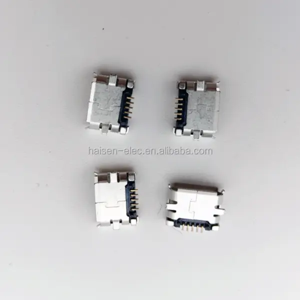 Konektor MICRO USB B TYP FEMALE R/A SMT TYP Povrchová montáž DC 12V 1A SMT USB-M-RM10E Konektor 5UR2B01MF-105G0BUHRX