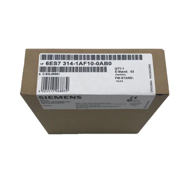 Siemens CPU SIMATIC S7-300 CPU 314 CPU s MPI INTERFACE INTEGROVANÝ NAPÁJECÍ ZDROJ 24 V DC 6ES7314-1AF10-0AB0