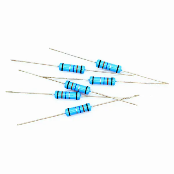 1/2/4W kovový filmový odpor 0R-22M 1% Tolerance 1R 1.8R 2.7R 3.9R 5.6R 10R 13R 22R 43R 62R 91R 10 Ohm Odpor elektroniky