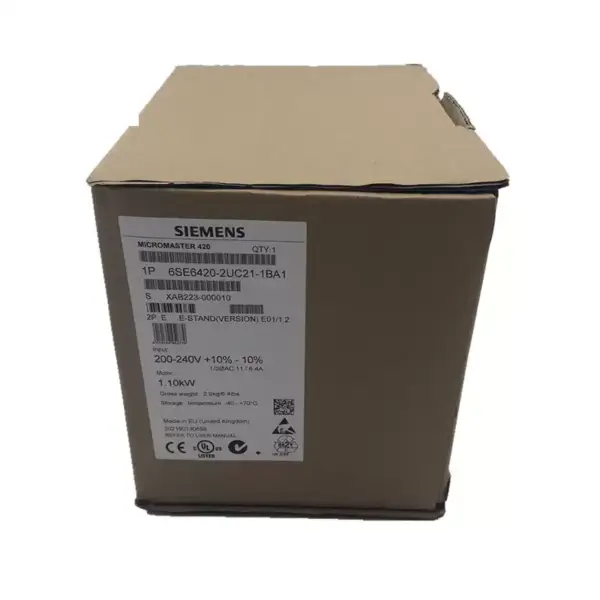 Měnič Siemens MICROMASTER 420 1,1 kW 6SE6420-2UC21-1BA1