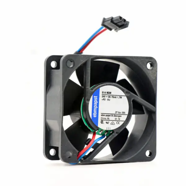 Ebm papst 24 V DC axiální ventilátor 60 x 60 x 25 mm 35m3/h 1,7W chladicí ventilátor DC ventilátor