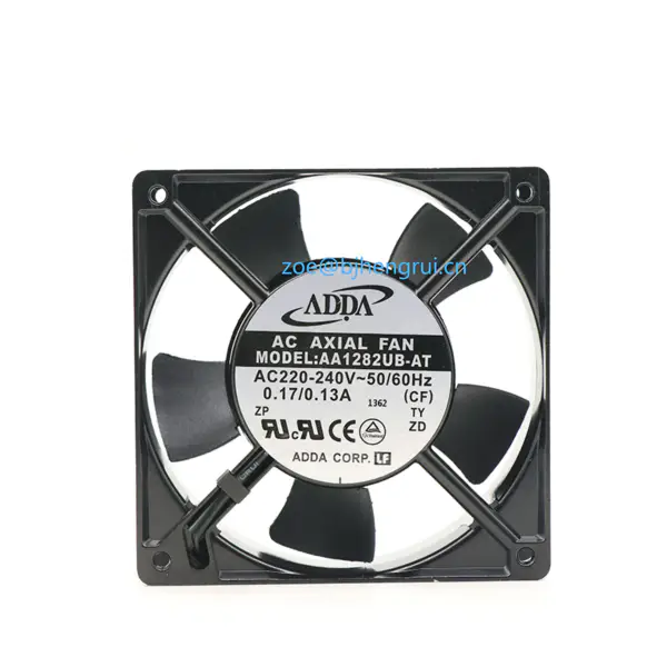 ADDA AA1282UB-AT Ventilátor na střídavý proud s kuličkovými ložisky řady AA 2700 ot/min 120 x 120 x 38 mm 111,9 CFM 220-240 V