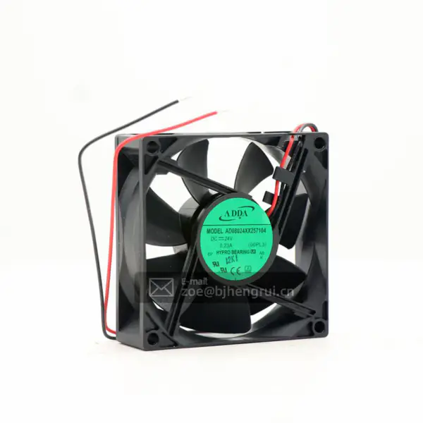 ADDA Fan AD08024XX257104 Axiální počítačový ventilátor 24V 0,23A 80*80*25MM 2-vodičový chladicí ventilátor CPU