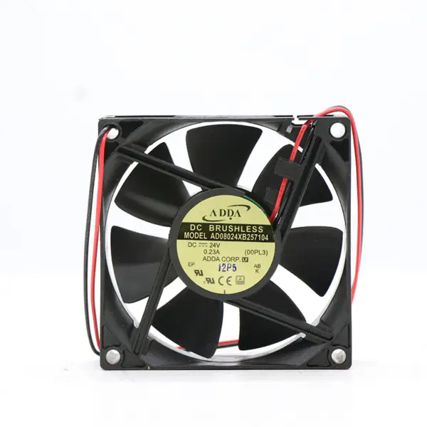 ADDA Fan AD08024XB257104 Axiální ventilátor 24V 0,23A 80*80*25MM 2-vodičový ventilátor chlazení CPU