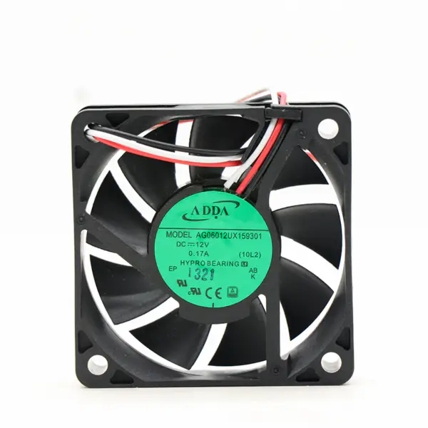 Nový originální axiální chladicí ventilátor ADDA AG06012UX159301 DC plast 6015 12V 0,17A se slitinovými ložisky