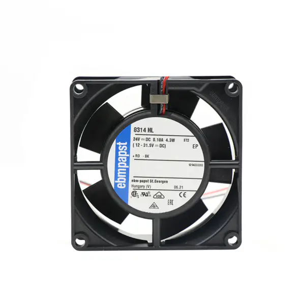 ebm papst 8314HL DC axiální 24V kompaktní ventilátor 80x80x32 mm