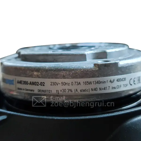 ebmpapst A4E350-AN02-02 Kuličkové ložisko AC 230V 1,4A 165W 1340RPM 36CFM Axiální chladicí ventilátor kondenzátoru