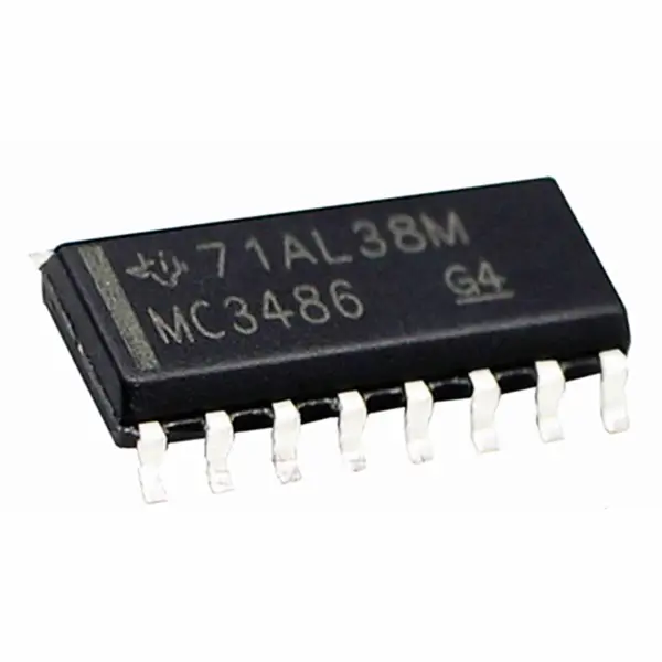 Integrovaný obvod Ovladače bufferů Čip MC3486D MC3486N MC3486DR MC3486DRE4/G4 IC RECEIVER 0/4 16SOIC