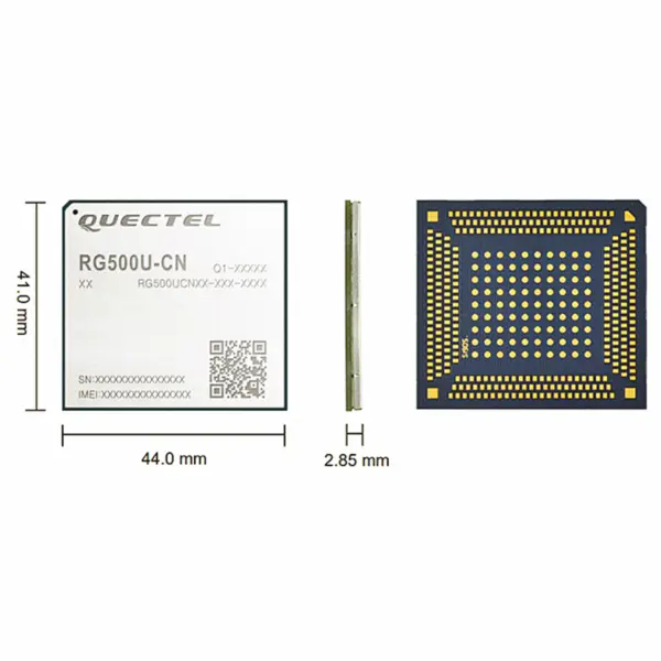 Quectel 5G modul RG500U RG500U-CN nákladově efektivní LGA balení 5G NR Sub-6 GHz moduly