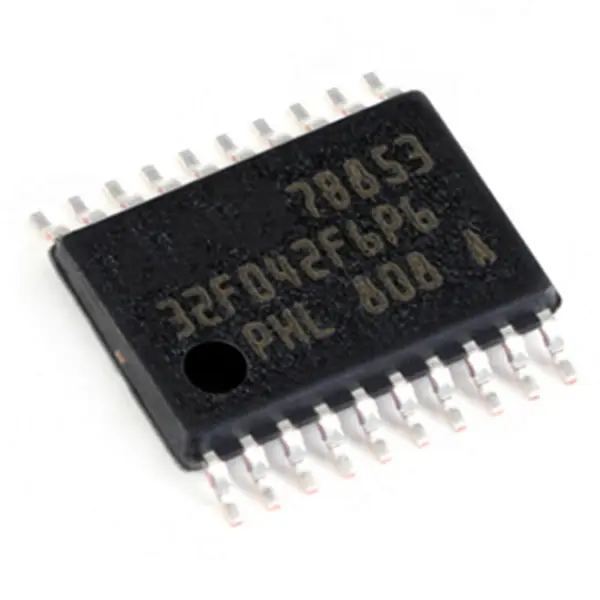 Mikrokontrolér IC čip STM32F042F4P6 STM32F042F6P6 STM32F042G4U6 STM32F042G6U6 IC MCU 32BIT 16KB FLASH 20TSSOP