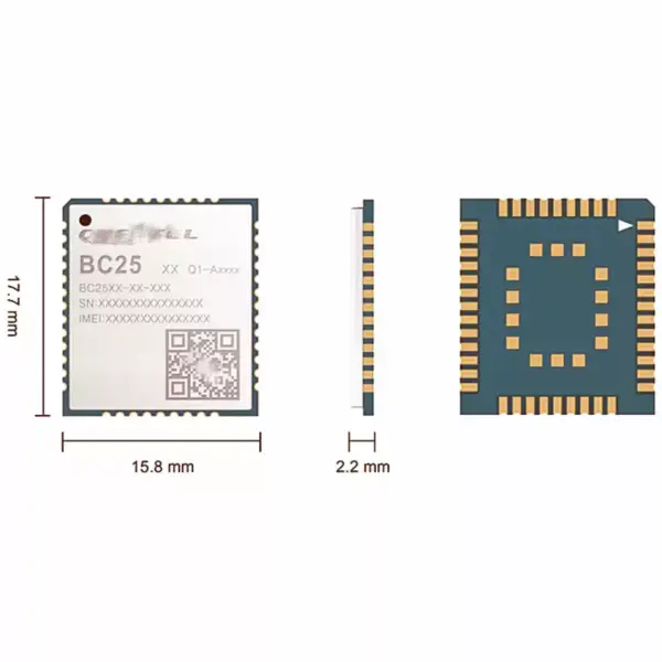 LPWA BC25-B5 NB-IoT bezdrátový komunikační modul BC25B5PA-04-STD BC25B5PB-04-STD kompatibilní s GSM/GPRS řady M26