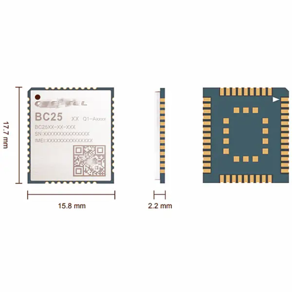 LPWA BC25 NB-IoT bezdrátová komunikace GSM GPRS modul BC25PA-04-BT BC25PB-04-BT