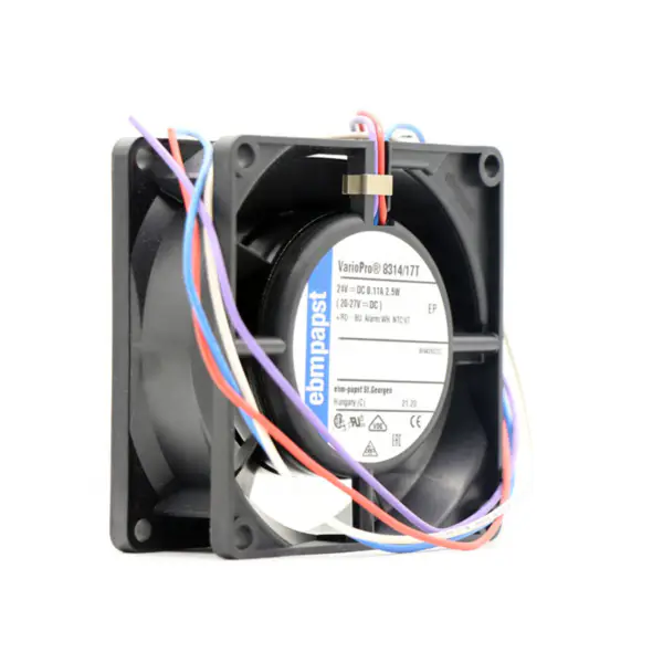 Ebm papst 8314/17T 24V 0,11A 2,5W 36 dBA 3300 ot/min Kuličková ložiska Axiální chladicí ventilátor