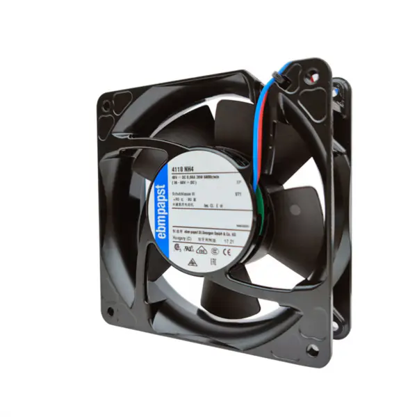Ebmpapst 4118NH4 48V 120x120x38mm 208,9CFM 28W 67dBA Drátové vedení DC axiální ventilátor