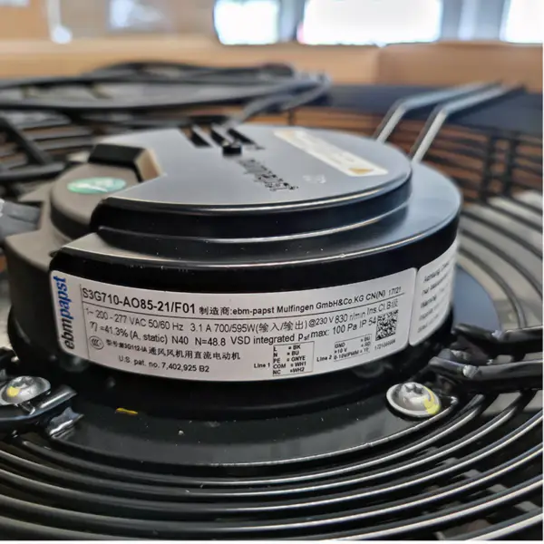 Ebmpapst S3G710-AO85-21/F01 230V 50/60HZ 830RPM 700W odstředivý chladicí ventilátor