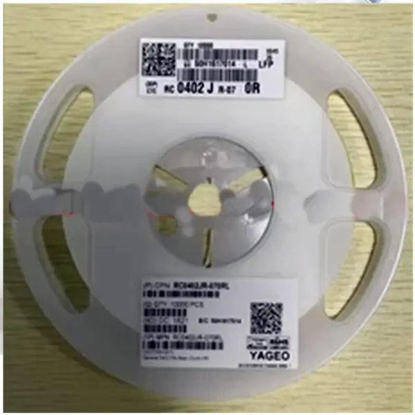 SMD rezistor RC0402JR-070RL RES SMD 0 OHM JUMPER 1/16W 0402