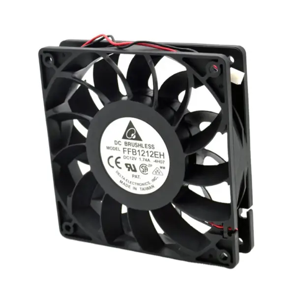Originální Delta FFB1212EH 12025 120*120*25mm 12VDC 150CFM 4000RPM 17,4W 1,45A Axiální ventilátor s kuličkovými ložisky