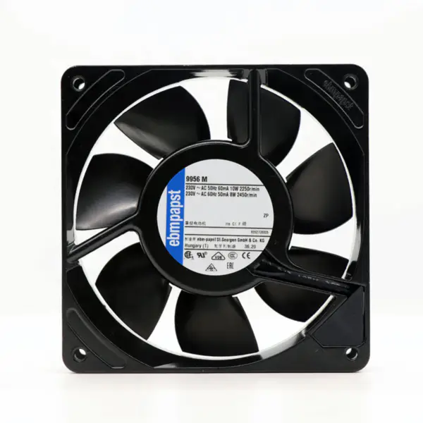 Ebmpapst 9956M 12025 120*120*25mm 230VAC 10W 61,2 CFM 2250 RPM IP20 Axiální ventilátor pro chlazení skříní s kuličkovými ložisky