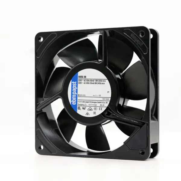 Ebmpapst 9956M 12025 120*120*25mm 230VAC 10W 61,2 CFM 2250 RPM IP20 Axiální ventilátor pro chlazení skříní s kuličkovými ložisky