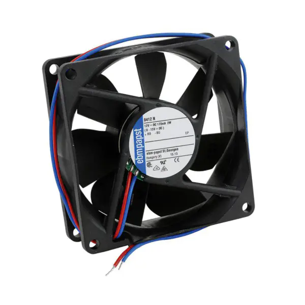 Originální nový Ebmpapst 8412N/37 8412N 8025 80*80*25mm 12VDC 3100RPM 1.7W 69m3/h 32dBA Axiální chladicí ventilátor