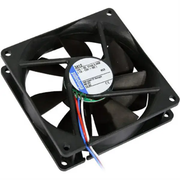 Ebmpapst 3412N 3412N/39H 9225 92x92x25mm 12VDC 2,2W 4,7A 49,4CFM 2700RPM IP20 Axiální chladicí ventilátor