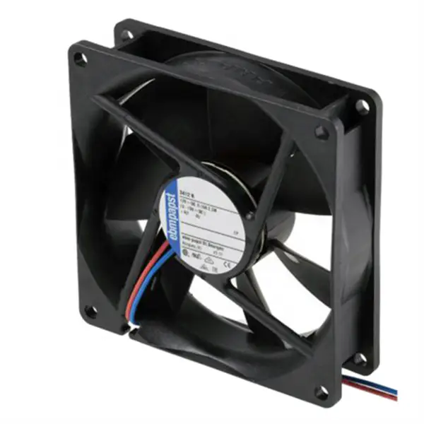 Ebmpapst 3412N 3412N/39H 9225 92x92x25mm 12VDC 2,2W 4,7A 49,4CFM 2700RPM IP20 Axiální chladicí ventilátor