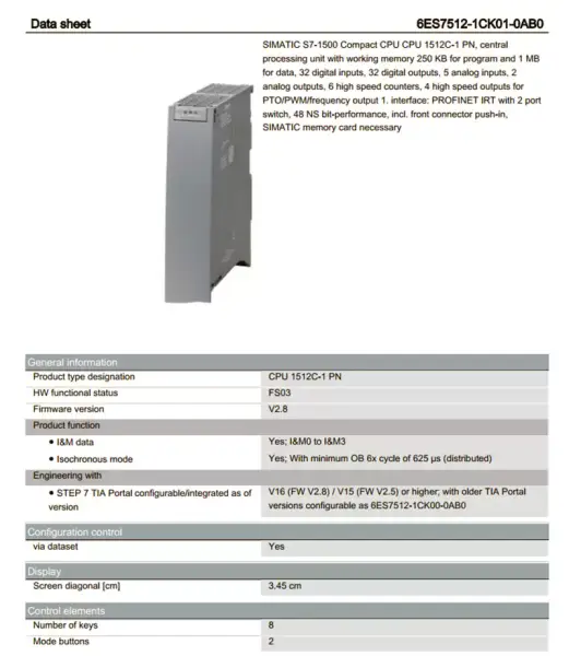 Siemens vstupní výstupní modul siemens výstup 4x odpověď 6ES7331-1KF00-0AB0 6ES73311KF000AB0