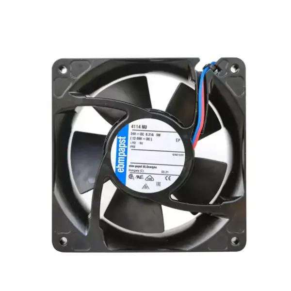 Originální Ebmpapst 4114NU 119x119x38mm 24VDC 106.0CFM 5.6W 3200RPM Kuličková ložiska IP68 Axiální chladicí ventilátor