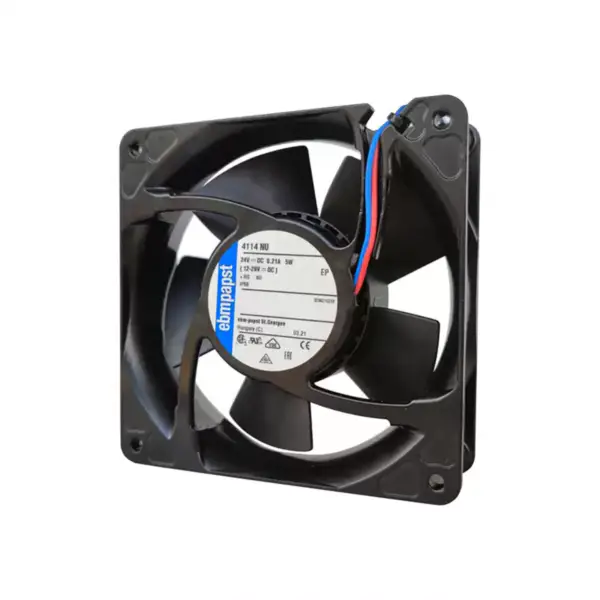 Originální Ebmpapst 4114NU 119x119x38mm 24VDC 106.0CFM 5.6W 3200RPM Kuličková ložiska IP68 Axiální chladicí ventilátor